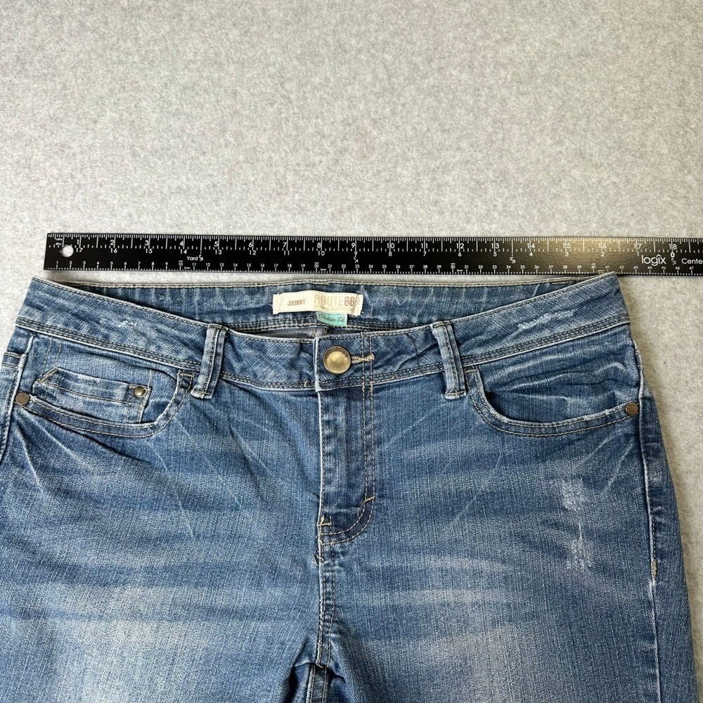 Route 66 Skinny Jeans Medium Wash Distressed Women Size 8 - Picture 10 of 10